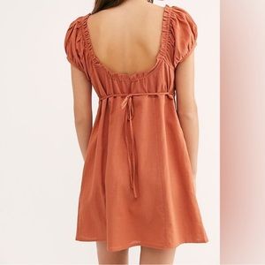 Free People Linen Baby Doll Dress